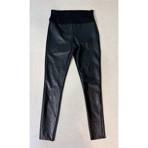 Assets by SPANX Faux Leather Shaping Leggings Black Women's Large